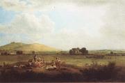 John glover Hayfield near Primrose Hill 1817 oil painting